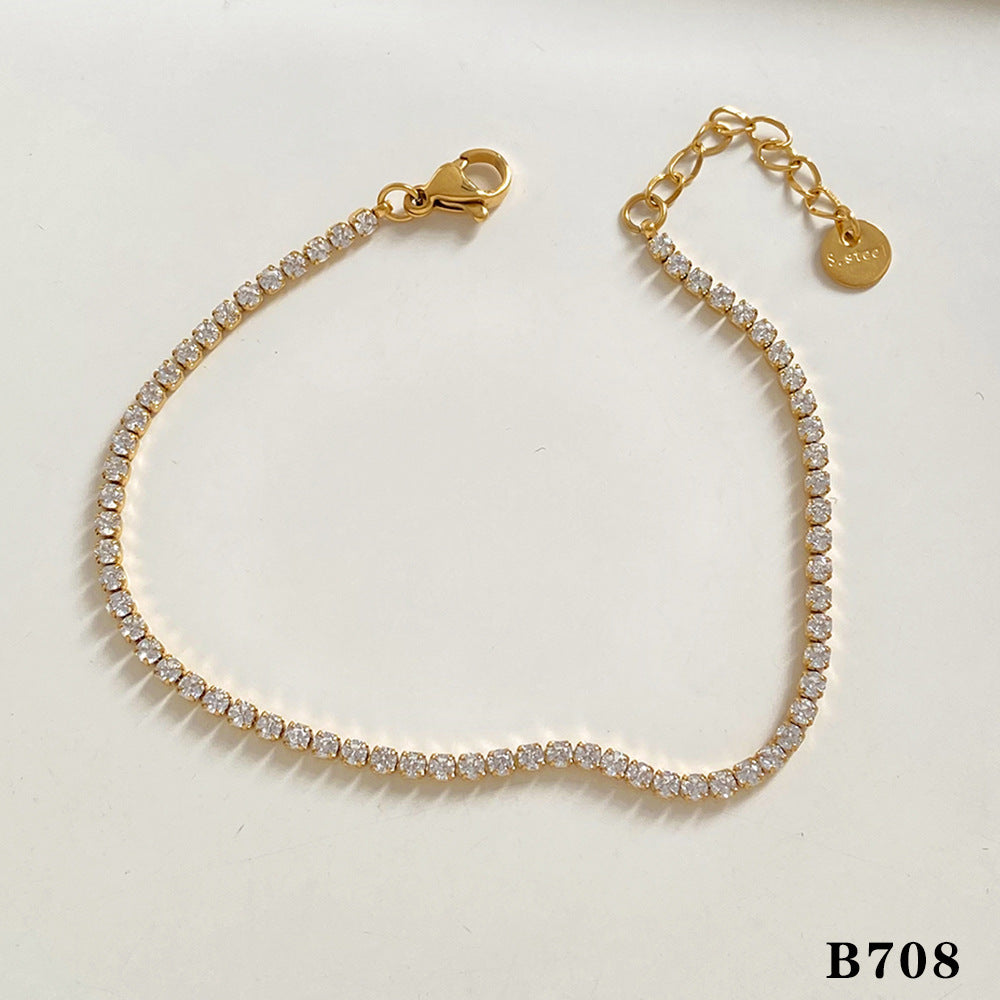 Stainless Steel Stacking Beaded Heart Bracelet