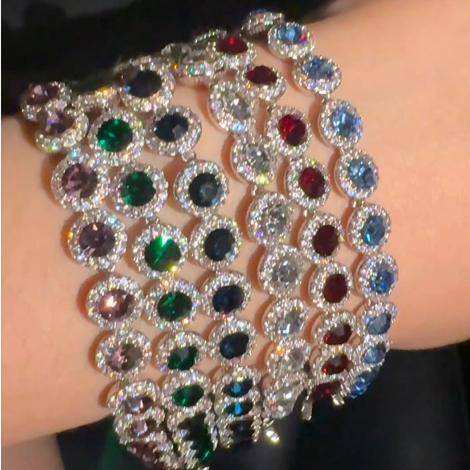 Zirconia Crystal Round Bracelet