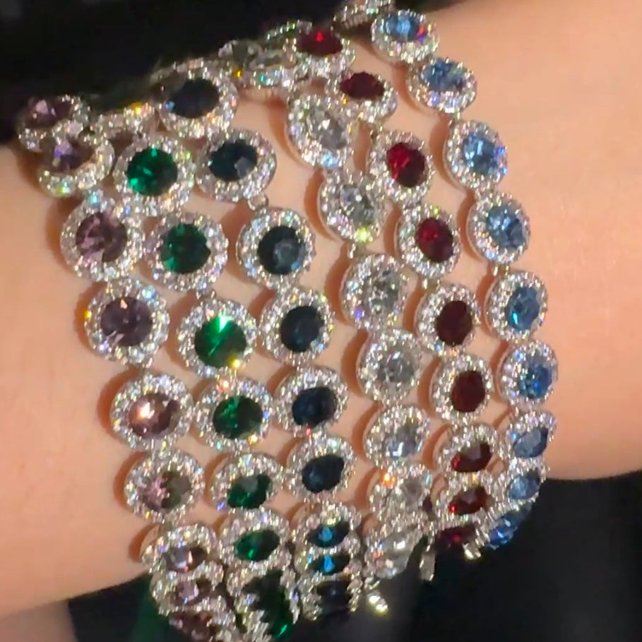 Zirconia Crystal Round Bracelet
