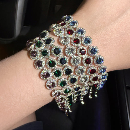 Zirconia Crystal Round Bracelet