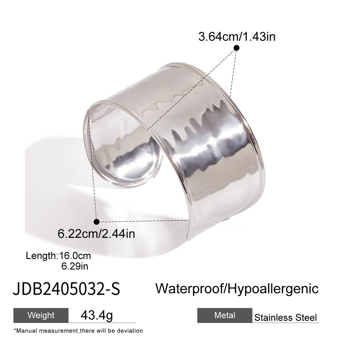 18K gold stainless steel irregular bracelet