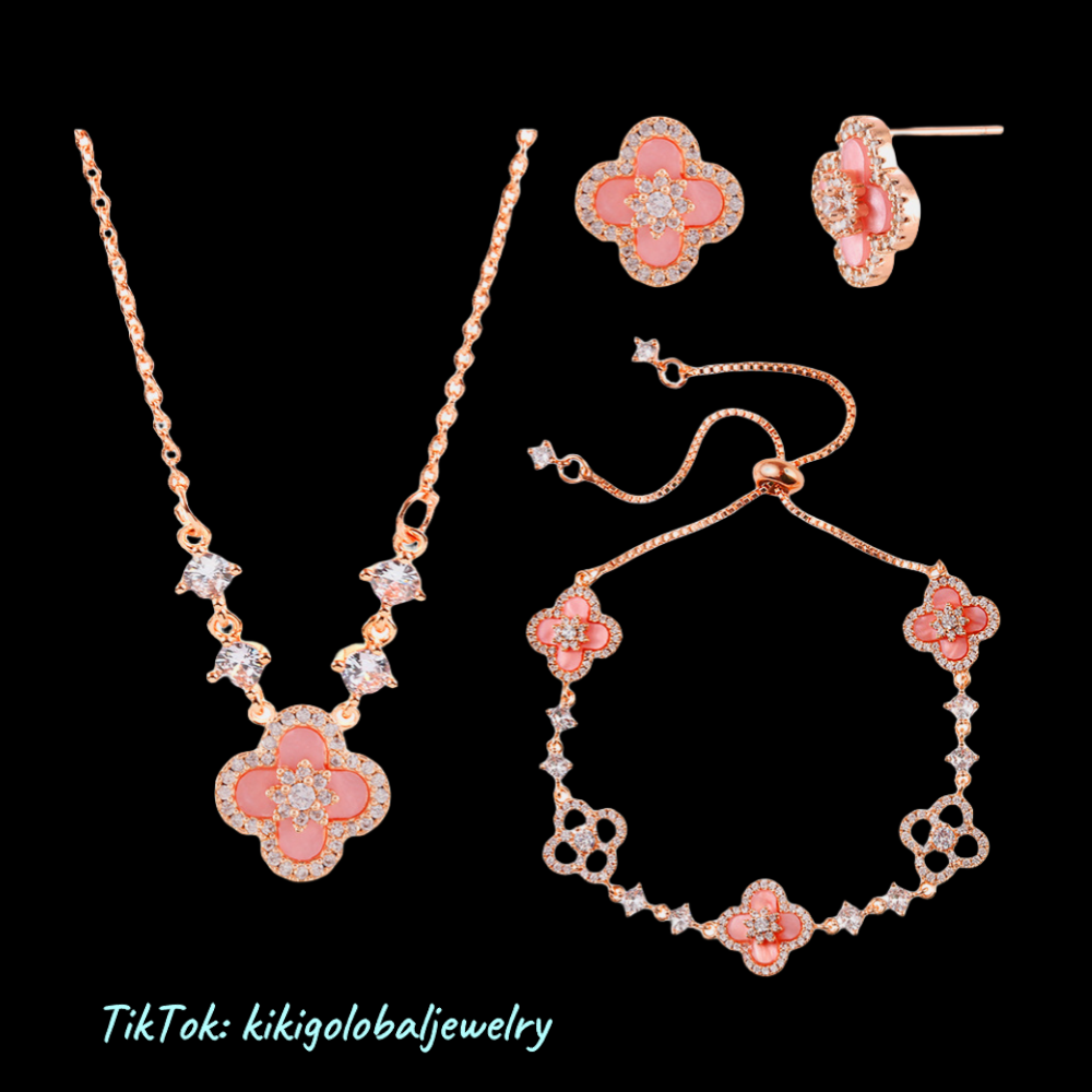 HOT! Four-leaf clover jewelry pinky set!