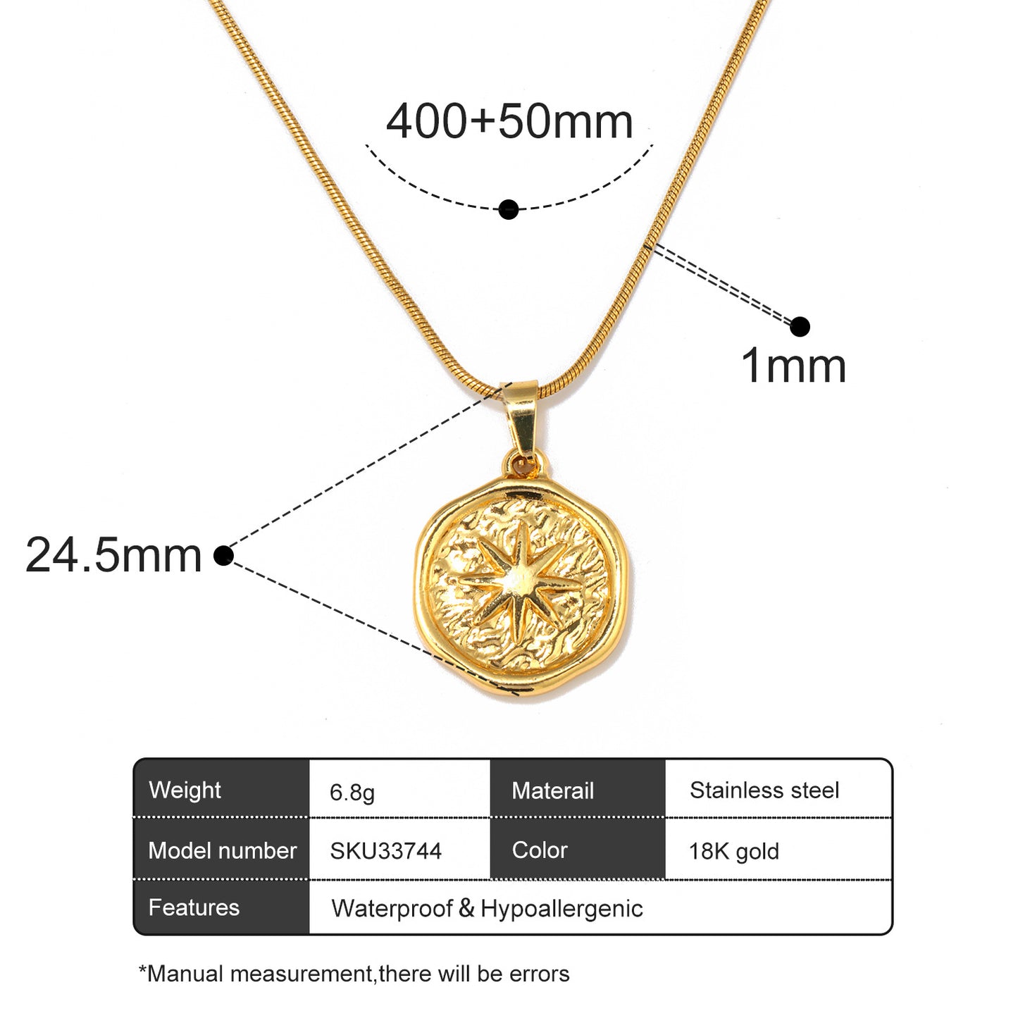 Stainless Steel Starry Sky Series Necklace