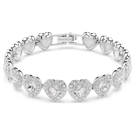 Mixed-cut heart-shaped diamond bracelet